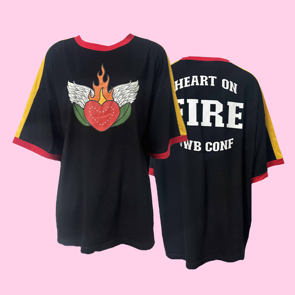 Heart On Fire Shirt - Black