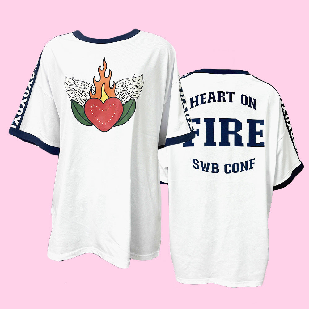 Heart On Fire Shirt - White